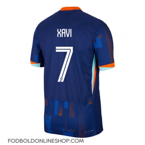 Holland Xavi Simons #7 Udebanetrøje EM 2024 Kortærmet